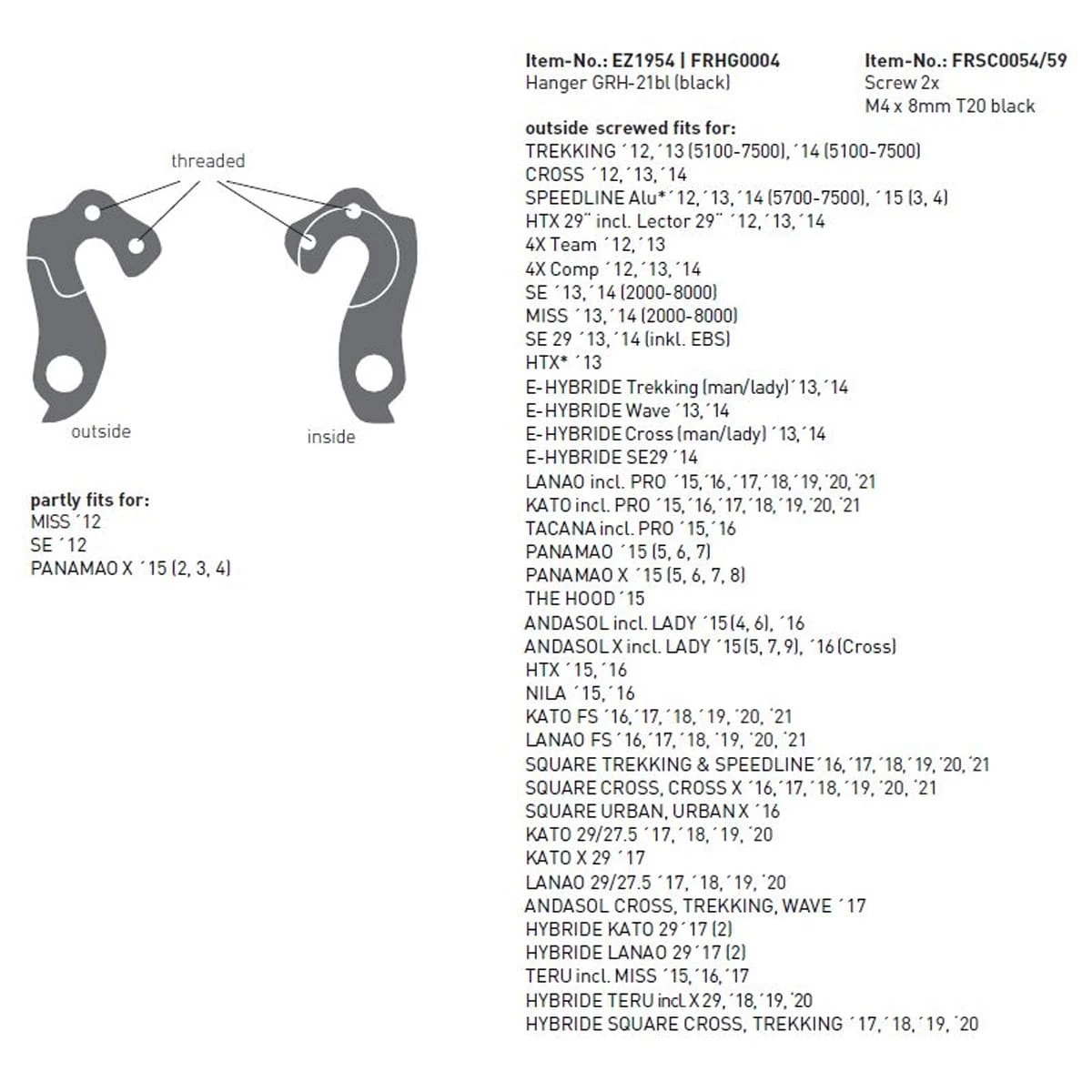 Ghost HD MTB Derailleurhanger - Zwart 3 Ghost HD MTB Derailleurhanger - Zwart