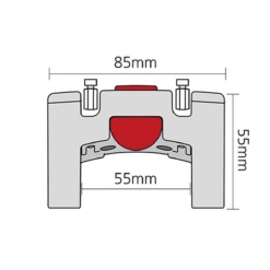 KLICKFIX Stuuradapter Universeel - Zwart -Fiets Winkel Lenkeradapter masse