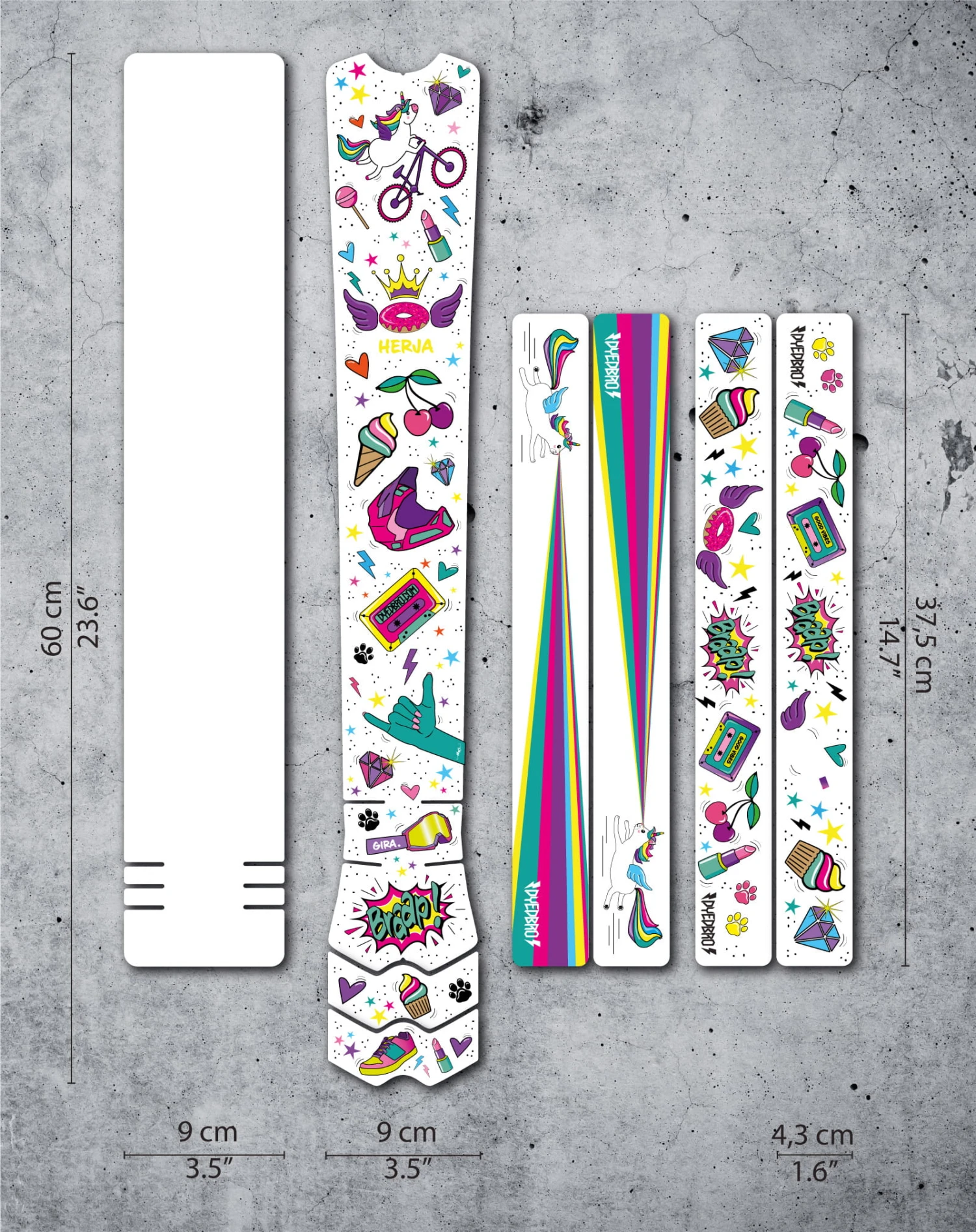 Dyedbro Kit Voor Bescherming Van Het Frame - Eenhoorn 3 Dyedbro Kit Voor Bescherming Van Het Frame - Eenhoorn