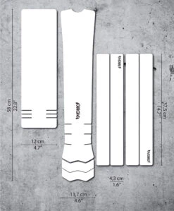Dyedbro E-bike Frame Beschermingskit Heldere Glans - Zwart