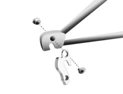 Math Salden GH239 Aluminium Derailleurhanger-Zilver -Fiets Winkel gh 239 assembly